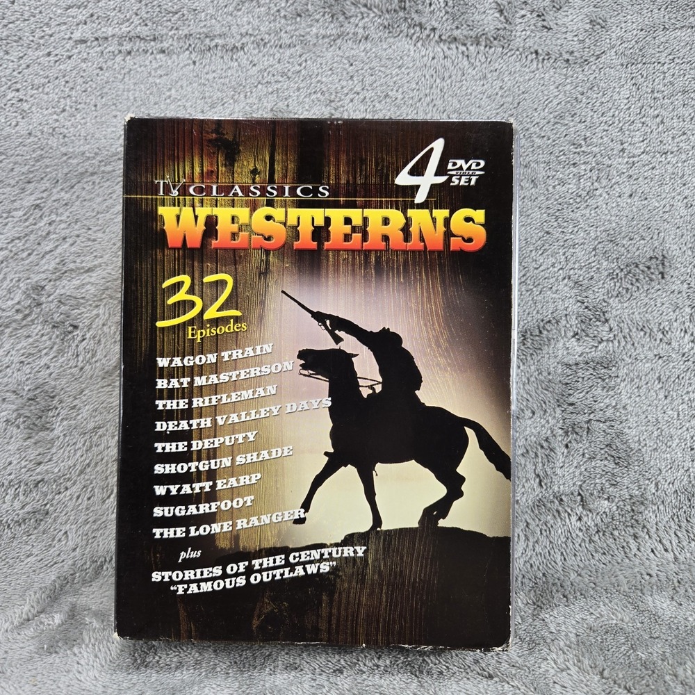 TV Classics Westerns 4 DVDs, 32 episodes New Sealed Cases, Lone Ranger, Rifleman